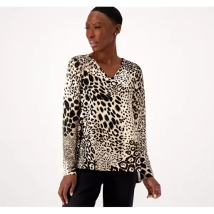 Fashion<Attitudes by Renee Long Sleeve V-neck Tunic Textured Knit - a world of fashionable women's clothing, including a wide selection of dresses and trendy accessories.