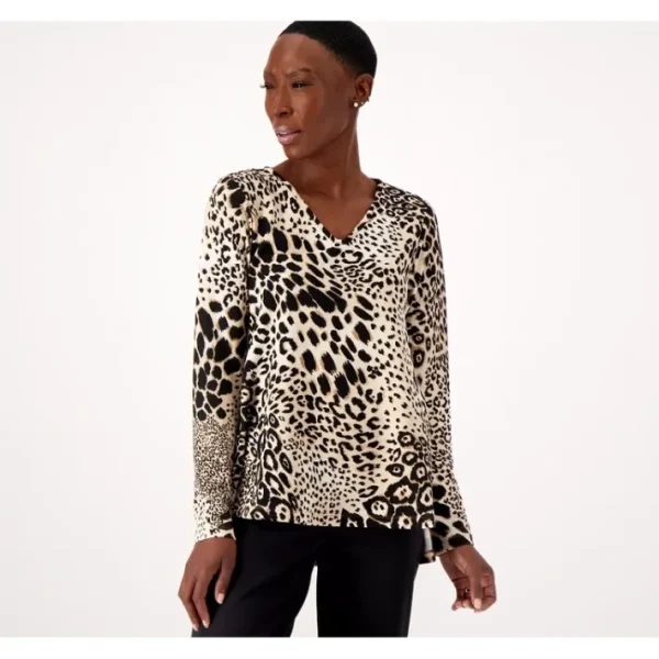 Fashion<Attitudes by Renee Long Sleeve V-neck Tunic Textured Knit - a world of fashionable women's clothing, including a wide selection of dresses and trendy accessories.