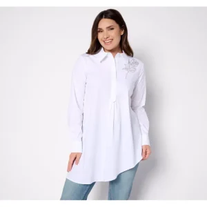 Attitudes by Renee Petite Asymmetric Hem Shirt - a world of fashionable women's clothing, including a wide selection of dresses and trendy accessories.> Hat