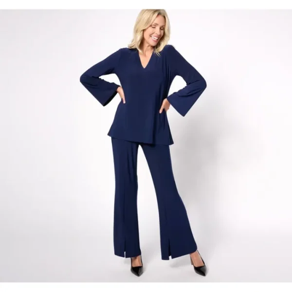 Fashion<Attitudes by Renee Petite Como Jersey Tunic Pant Set - a world of fashionable women's clothing, including a wide selection of dresses and trendy accessories.