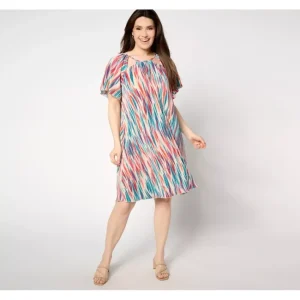Dresses<Attitudes by Renee Petite Flutter-Sleeve Cutout Dress - a world of fashionable women's clothing, including a wide selection of dresses and trendy accessories.