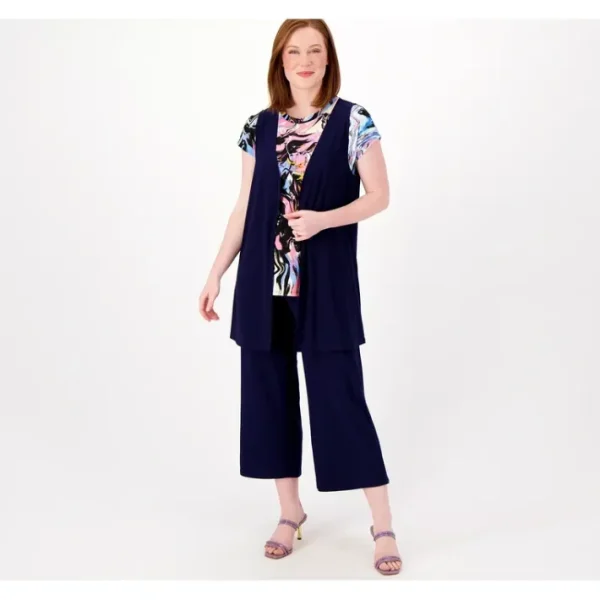 Shop All<Attitudes by Renee Petite Global Illusion 3 Piece Set - a world of fashionable women's clothing, including a wide selection of dresses and trendy accessories.