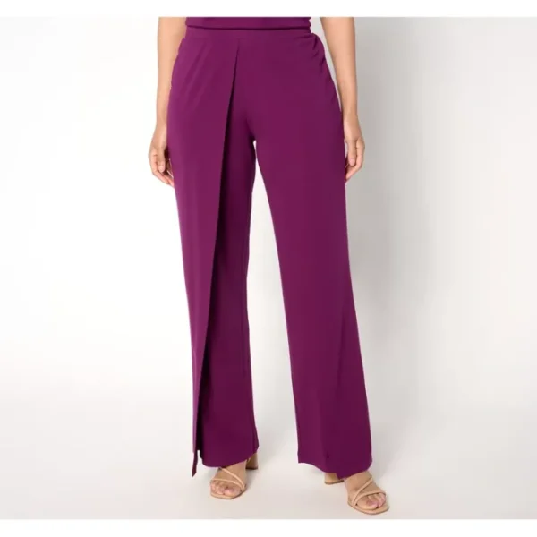 Shop All<Attitudes by Renee Petite Silky Knit Pleat Pants - a world of fashionable women's clothing, including a wide selection of dresses and trendy accessories.