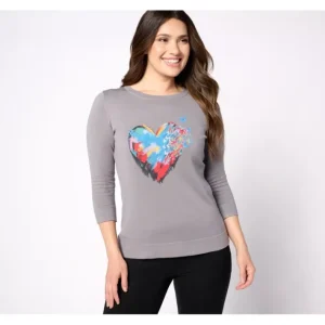 Fashion<Attitudes by Renee Printed Statement Sweater - a world of fashionable women's clothing, including a wide selection of dresses and trendy accessories.