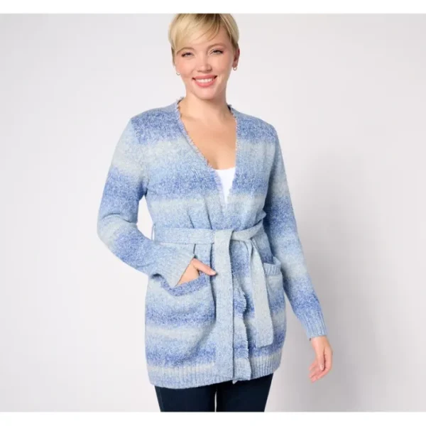 Shop All<Attitudes by Renee Rainbow Belt Cardigan - a world of fashionable women's clothing, including a wide selection of dresses and trendy accessories.