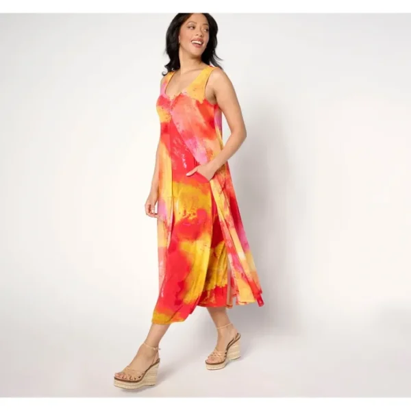 Dresses<Attitudes by Renee Regular Como Jersey and Mesh Maxi Dress - a world of fashionable women's clothing, including a wide selection of dresses and trendy accessories.