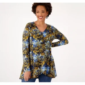 Attitudes by Renee Regular Como Jersey Cascade Tunic - a world of fashionable women's clothing, including a wide selection of dresses and trendy accessories.> Hat