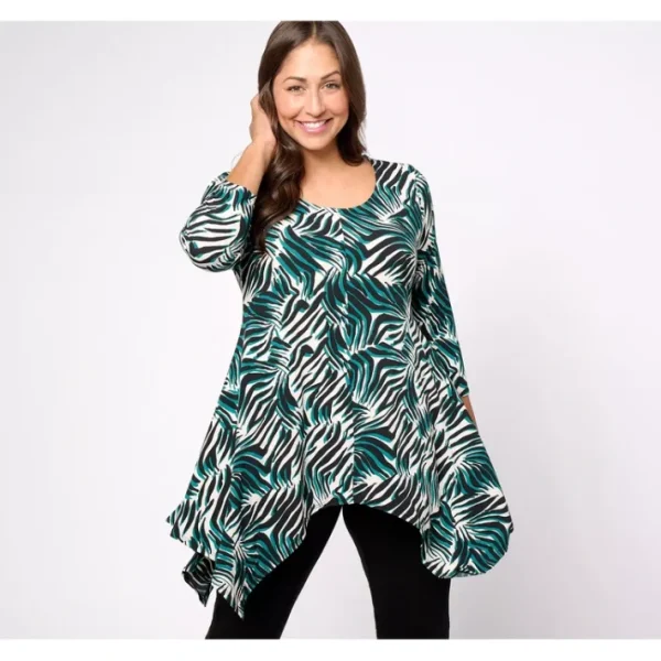 Shop All<Attitudes by Renee Regular Como Jersey Dippy Tunic - a world of fashionable women's clothing, including a wide selection of dresses and trendy accessories.