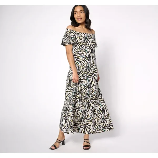 Attitudes by Renee Regular Como Jersey Flutter Sleeve Maxi Dress - a world of fashionable women's clothing, including a wide selection of dresses and trendy accessories.> Coats