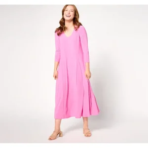 Dresses<Attitudes by Renee Regular Como Jersey Godet Midi Dress - a world of fashionable women's clothing, including a wide selection of dresses and trendy accessories.