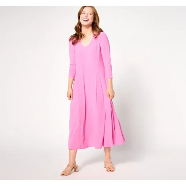 Dresses<Attitudes by Renee Regular Como Jersey Godet Midi Dress - a world of fashionable women's clothing, including a wide selection of dresses and trendy accessories.