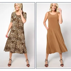 Attitudes by Renee Regular Como Jersey Set of 2 Midi Dresses - a world of fashionable women's clothing, including a wide selection of dresses and trendy accessories.> Hat