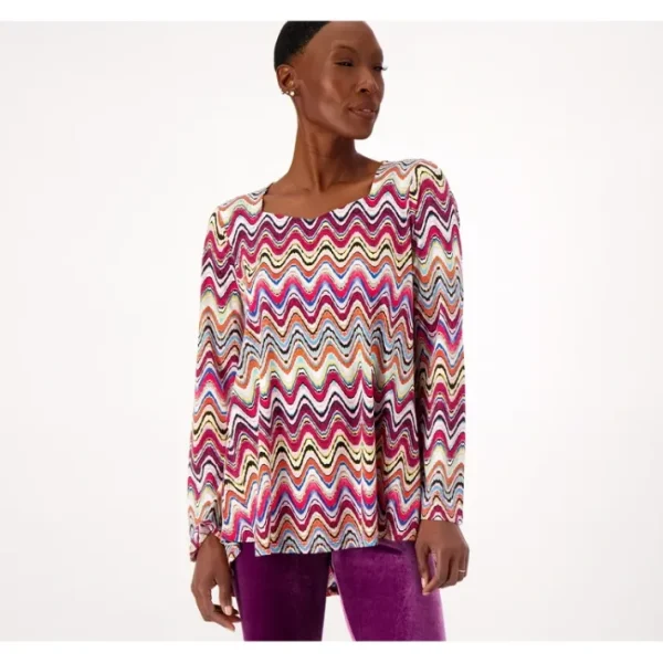 Shop All<Attitudes by Renee Regular Como Jersey Tunic - a world of fashionable women's clothing, including a wide selection of dresses and trendy accessories.