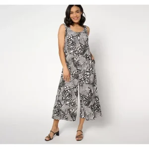 Attitudes by Renee Regular Como Jersey Wide-Leg Crop Jumpsuit - a world of fashionable women's clothing, including a wide selection of dresses and trendy accessories.> Hat