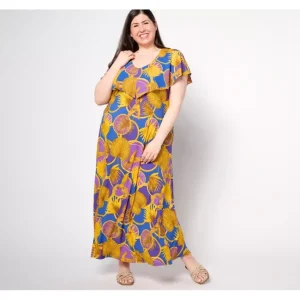 Dresses<Attitudes by Renee Regular Global Illusion Maxi Dress - a world of fashionable women's clothing, including a wide selection of dresses and trendy accessories.