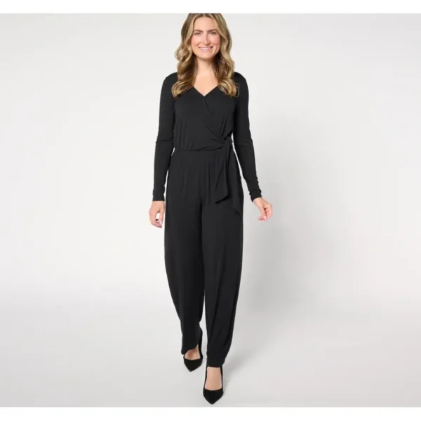 Attitudes by Renee Regular Knit Wrap Jumpsuit - a world of fashionable women's clothing, including a wide selection of dresses and trendy accessories.> Hat