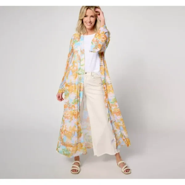 Attitudes by Renee Regular Pleated Triple Mesh Duster - a world of fashionable women's clothing, including a wide selection of dresses and trendy accessories.> Dresses