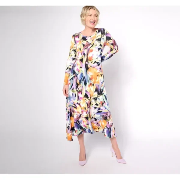 Dresses<Attitudes by Renee Regular Printed Midi Dress - a world of fashionable women's clothing, including a wide selection of dresses and trendy accessories.