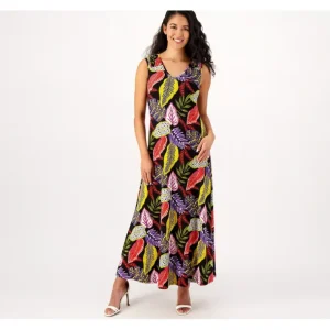 Attitudes by Renee Regular Ruched V-Neck Maxi Dress with Pockets - a world of fashionable women's clothing, including a wide selection of dresses and trendy accessories.> Hat
