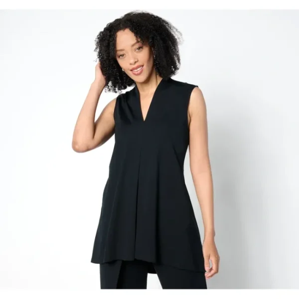 Shop All<Attitudes by Renee Regular Silky Knit Pleat Tunic - a world of fashionable women's clothing, including a wide selection of dresses and trendy accessories.