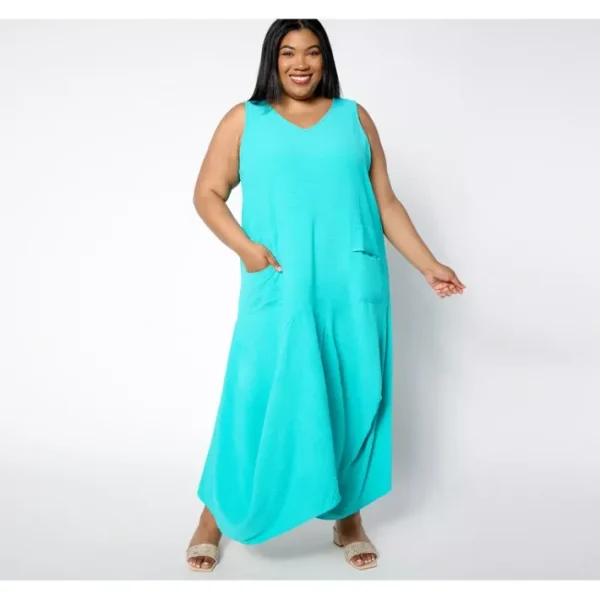 Dresses<Attitudes by Renee Regular Textured Woven Tank Dress - a world of fashionable women's clothing, including a wide selection of dresses and trendy accessories.