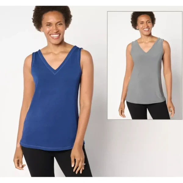 Shop All<Attitudes by Renee Reversible Como Jersey Tank - a world of fashionable women's clothing, including a wide selection of dresses and trendy accessories.