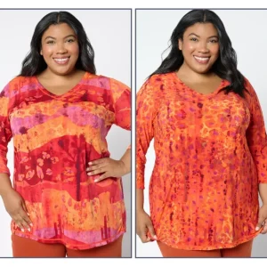 Fashion<Attitudes by Renee Reversible Como Jersey Top - a world of fashionable women's clothing, including a wide selection of dresses and trendy accessories.