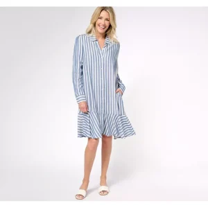 Dresses<Attitudes by Renee Woven Multi Tasking Shirt Dress - a world of fashionable women's clothing, including a wide selection of dresses and trendy accessories.