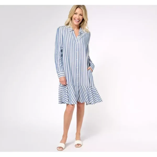 Dresses<Attitudes by Renee Woven Multi Tasking Shirt Dress - a world of fashionable women's clothing, including a wide selection of dresses and trendy accessories.