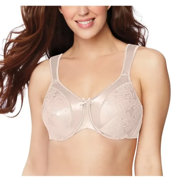 Shop All<Bali Satin Tracings Minimizer Underwire Bra - a world of fashionable women's clothing, including a wide selection of dresses and trendy accessories.