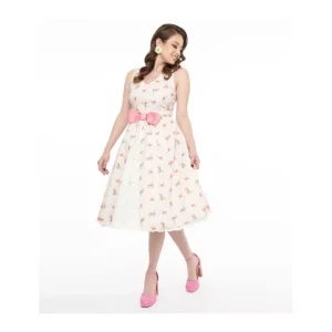 Dresses<Barbie x Unique Vintage Floral Swing Dress withBow Detail - a world of fashionable women's clothing, including a wide selection of dresses and trendy accessories.