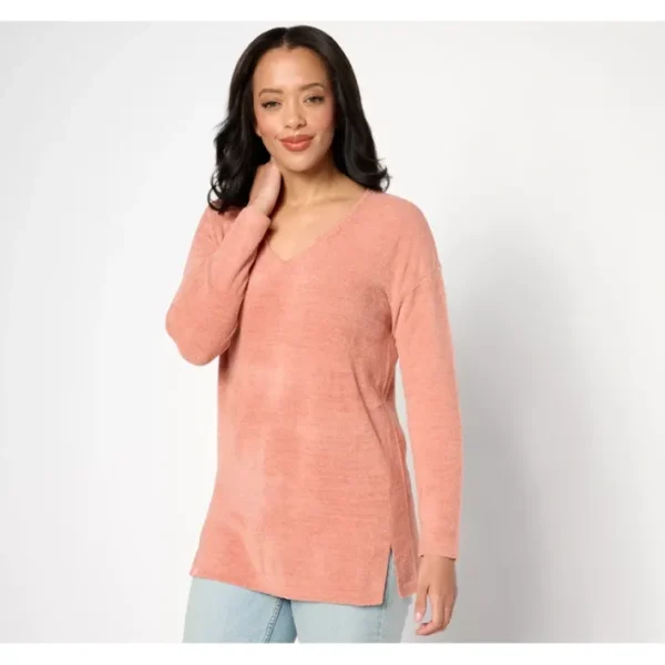 Shop All<Barefoot Dream CozyChic Ultra Lite Notch v-Neck Tunic - a world of fashionable women's clothing, including a wide selection of dresses and trendy accessories.