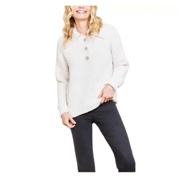 Shop All<Barefoot Dreams CozyChic Button Pullover - a world of fashionable women's clothing, including a wide selection of dresses and trendy accessories.