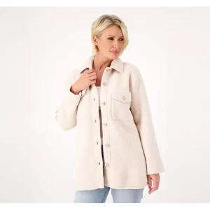 Barefoot Dreams CozyChic Double Knit Shacket - a world of fashionable women's clothing, including a wide selection of dresses and trendy accessories.> Hat