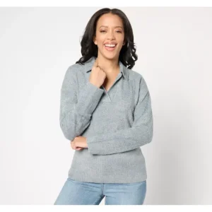 Barefoot Dreams CozyChic Lite Collared Long-Sleeve Pullover - a world of fashionable women's clothing, including a wide selection of dresses and trendy accessories.> Hat