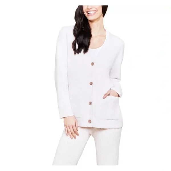 Barefoot Dreams CozyChic Lite Contrast Rib Pocket Cardigan - a world of fashionable women's clothing, including a wide selection of dresses and trendy accessories.> Hat