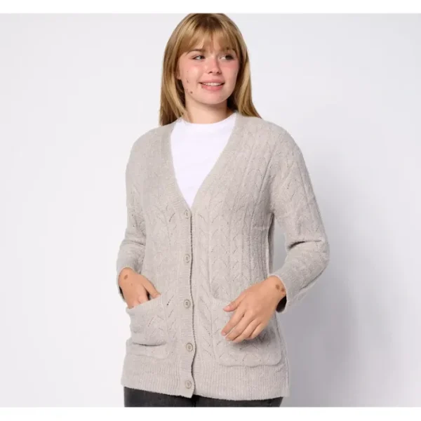 Shop All<Barefoot Dreams CozyChic Lite Lace Pointelle Cardigan - a world of fashionable women's clothing, including a wide selection of dresses and trendy accessories.