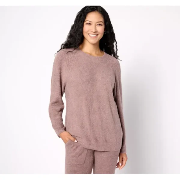 Shop All<Barefoot Dreams CozyChic Lite Rib Blocked Pullover - a world of fashionable women's clothing, including a wide selection of dresses and trendy accessories.