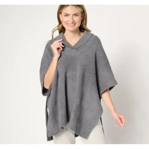 Barefoot Dreams CozyChic Shawl Collar Poncho - a world of fashionable women's clothing, including a wide selection of dresses and trendy accessories.> Hat