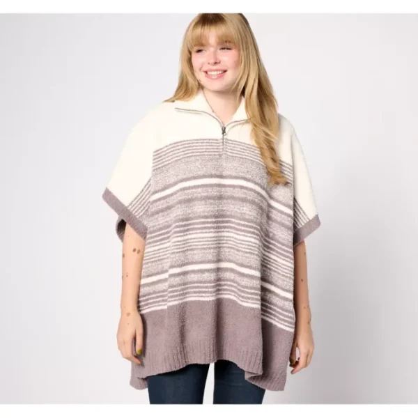 Shop All<Barefoot Dreams CozyChic Striped Poncho - a world of fashionable women's clothing, including a wide selection of dresses and trendy accessories.