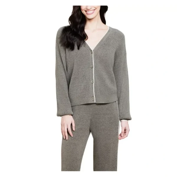 Shop All<Barefoot Dreams CozyChic Ultra Lite Contrast Ribbed Cardigan - a world of fashionable women's clothing, including a wide selection of dresses and trendy accessories.