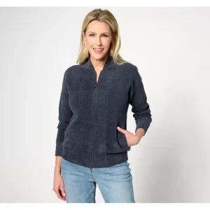 Barefoot Dreams CozyChic Ultra Lite Rib Panel Bomber - a world of fashionable women's clothing, including a wide selection of dresses and trendy accessories.> Hat