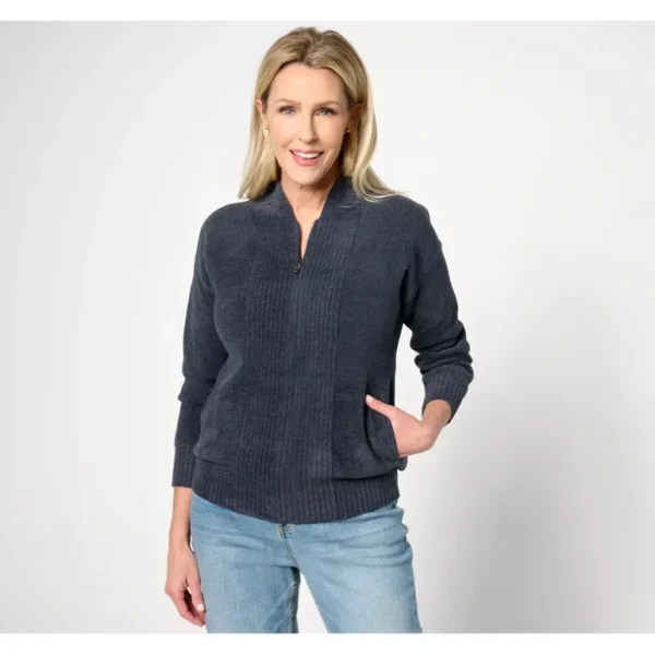 Barefoot Dreams CozyChic Ultra Lite Rib Panel Bomber - a world of fashionable women's clothing, including a wide selection of dresses and trendy accessories.> Hat