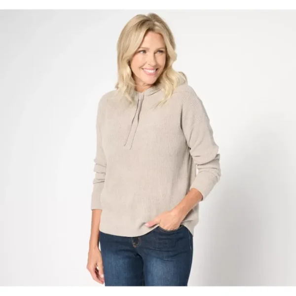 Shop All<Barefoot Dreams CozyChic Ultra Lite Ribbed Cuff Hoodie - a world of fashionable women's clothing, including a wide selection of dresses and trendy accessories.