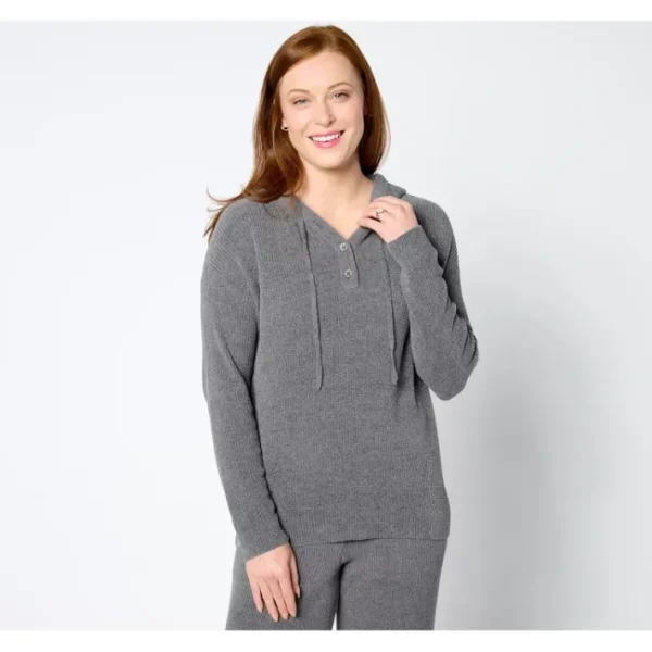 Shop All<Barefoot Dreams CozyChic Ultra Lite Ribbed Henley Hoodie - a world of fashionable women's clothing, including a wide selection of dresses and trendy accessories.