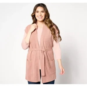 Fashion<Barefoot Dreams CozyChic Ultra Lite Waist Tie Vest - a world of fashionable women's clothing, including a wide selection of dresses and trendy accessories.