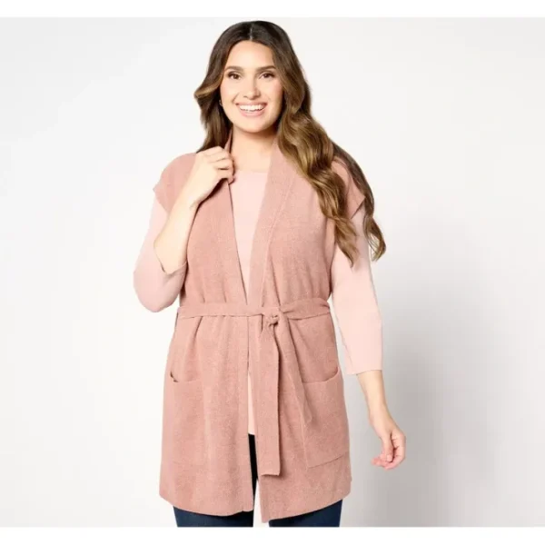 Fashion<Barefoot Dreams CozyChic Ultra Lite Waist Tie Vest - a world of fashionable women's clothing, including a wide selection of dresses and trendy accessories.