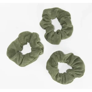 Barefoot Dreams CozyTerry 3-Pack Hair Scrunchie Set - a world of fashionable women's clothing, including a wide selection of dresses and trendy accessories.> Hat