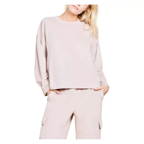 Shop All<Barefoot Dreams LuxeChic Tucked Sleeve Sweatshirt - a world of fashionable women's clothing, including a wide selection of dresses and trendy accessories.