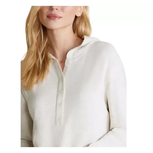 Shop All<Barefoot Dreams Malibu Collection Brushed Fleece Henley Hoodie - a world of fashionable women's clothing, including a wide selection of dresses and trendy accessories.